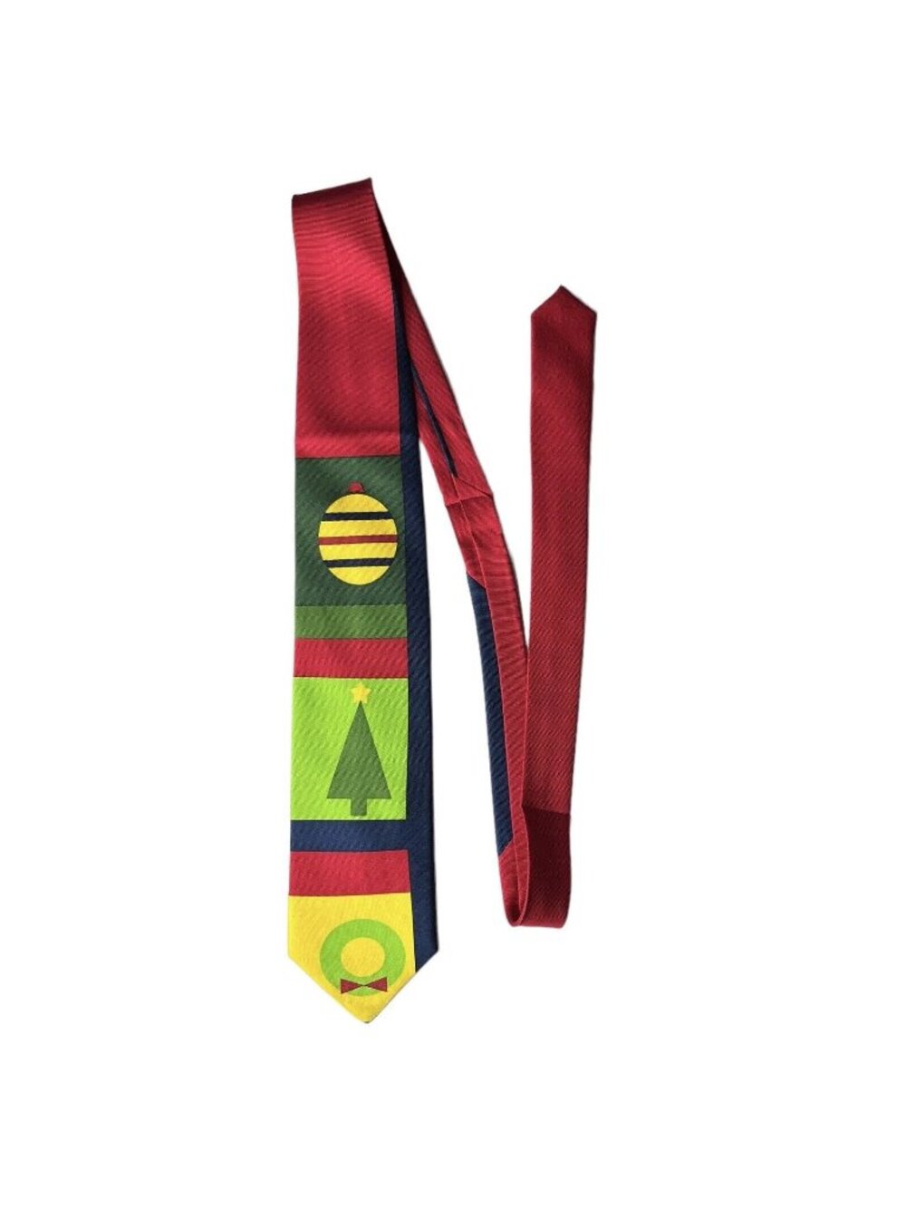 RM Ralph Marlin‎ Studio Pop Art Neck Tie Christmas Ornament Tree Wreath Green